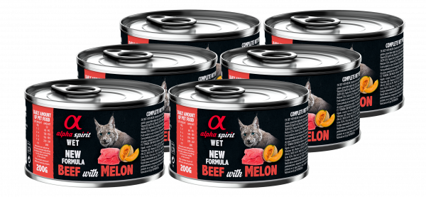 Альфа Спіріт Біф виз Мелон Едалт Кет консерва д/котів 6 шт х200г