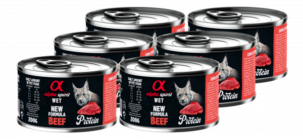 Альфа Спіріт Біф Едалт Кет консерва д/котів 6 шт х200г