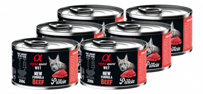 Альфа Спіріт Біф Едалт Кет консерва д/котів 6 шт х200г