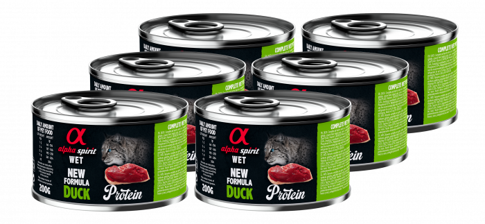 Альфа Спіріт Дак Едалт Кет консерва д/котів 6 шт х200г