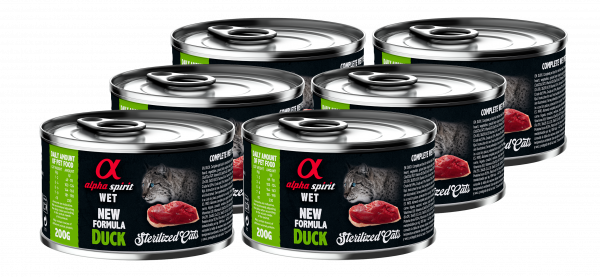 Альфа Спіріт Дак Стерілайзд Кет консерва д/котів 6 шт х200г