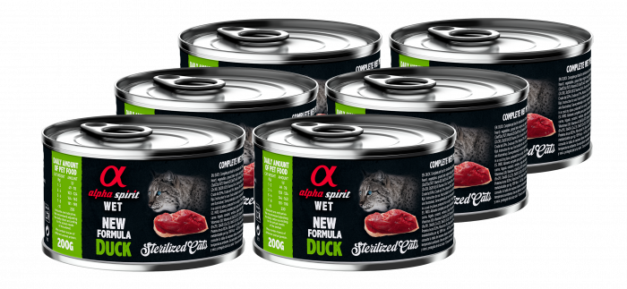 Альфа Спіріт Дак Стерілайзд Кет консерва д/котів 6 шт х200г