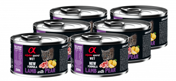 Альфа Спіріт Ламб виз Пеар Едалт Кет консерва д/котів 6 шт х200г