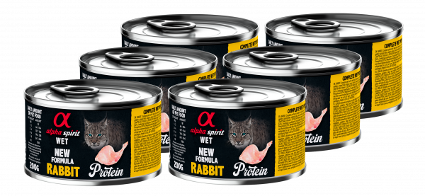 Альфа Спіріт Реббіт Едалт Кет консерва д/котів 6 шт х200г