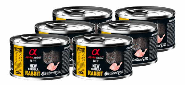 Альфа Спіріт Реббіт Стерілайзд Кет консерва д/котів 6 шт х200г