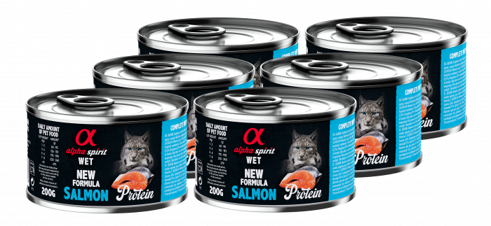 Альфа Спіріт Салмон Едалт Кет консерва д/котів 6 шт х200г