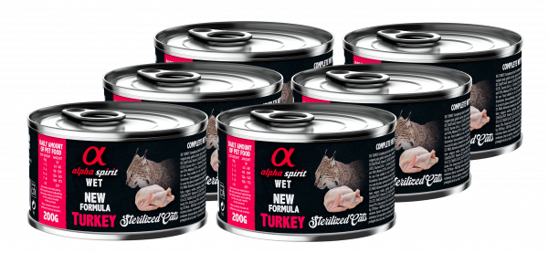 Альфа Спіріт Торкі  Стерілайзд Кет консерва д/котів 6 шт х200г