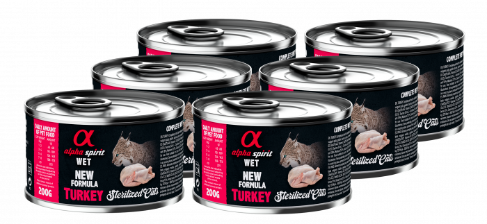 Альфа Спіріт Торкі  Стерілайзд Кет консерва д/котів 6 шт х200г