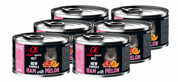 Альфа Спіріт Хем виз Мелон  Едалт Кет консерва д/котів 6 шт х200г