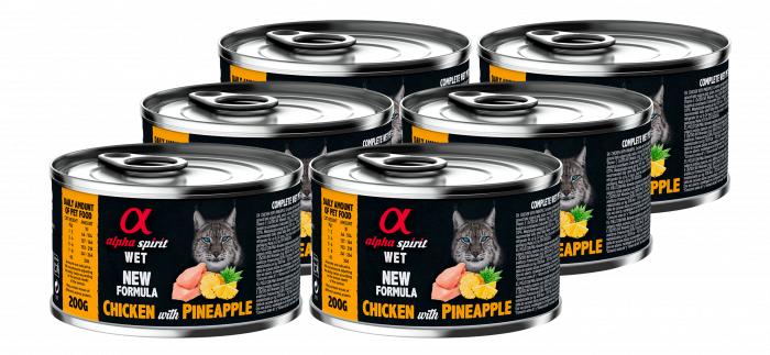 Альфа Спіріт Чікен виз Пайнеппл  Едалт Кет консерва д/котів 6 шт х200г