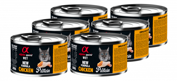 Альфа Спіріт Чікен Едалт Кет консерва д/котів 6 шт х200г