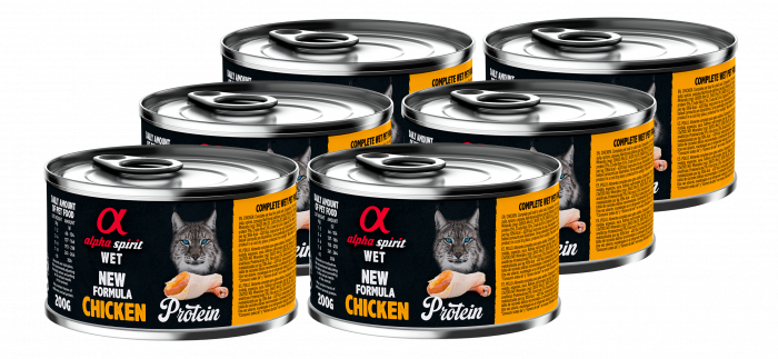 Альфа Спіріт Чікен Едалт Кет консерва д/котів 6 шт х200г