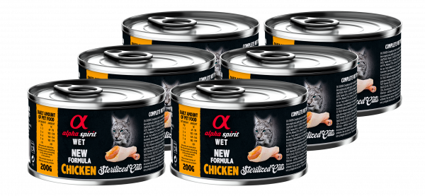 Альфа Спіріт Чікен Стерілайзд Кет консерва д/котів 6 шт х200г