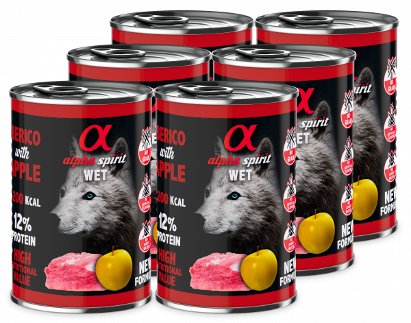 Альфа Спіріт Іберіан Порк виз Йеллов Еппл Едалт Дог 6 шт х400г
