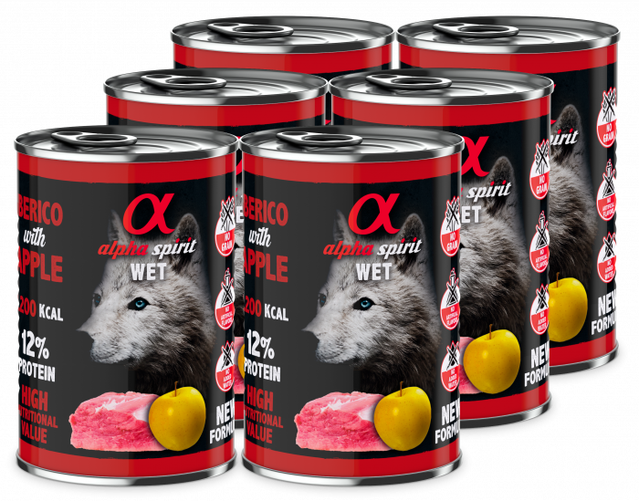 Альфа Спіріт Іберіан Порк виз Йеллов Еппл Едалт Дог 6 шт х400г