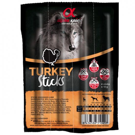 AS DOG Sticks Turkey (н/в ласощі з індички, палички 4 шт) 40г (х16)