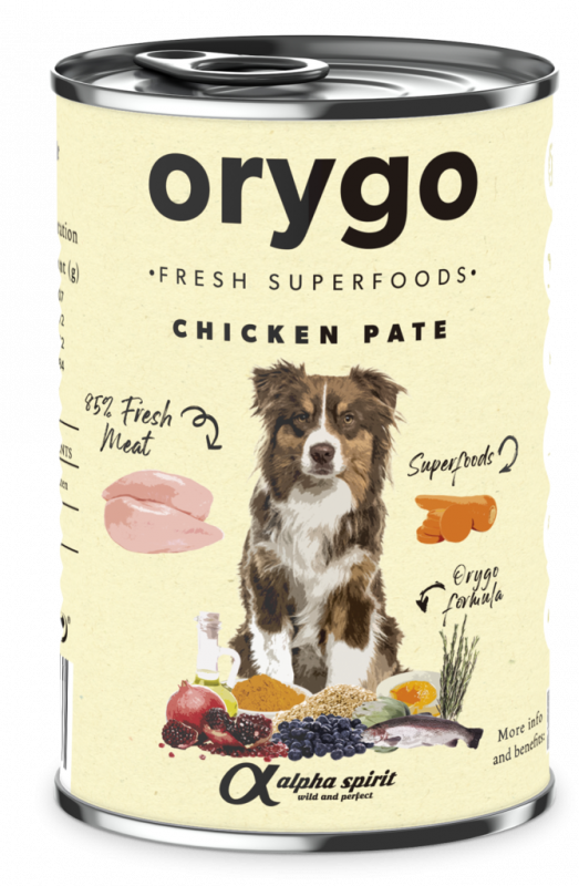 ORYGO WET CHICKEN W/CARROT/консерва д/собак Оріго Чікен виз Керротс 400г.