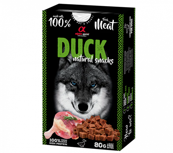 AS DOG NATURAL SNACK DUCK/Н/в ласощі д/собак Натурал Снек виз Дак 80 г.