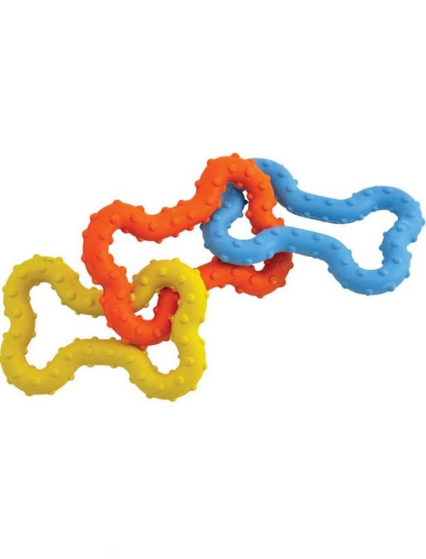 Іграшка д/собак Петстейджес Три кісточки міні різнокольорові арт pt243