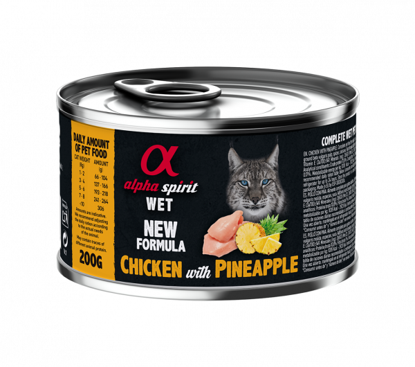 Альфа Спіріт Чікен виз Пайнеппл  Едалт Кет консерва д/котів 200г (x6)