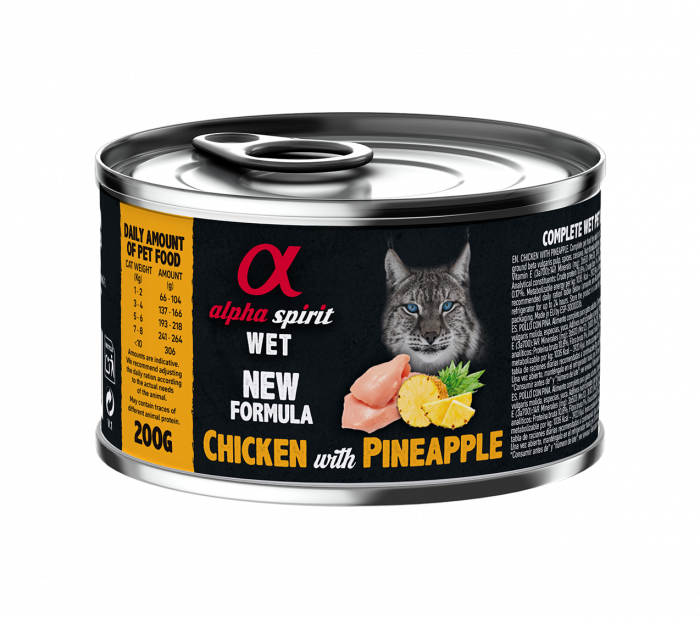 Альфа Спіріт Чікен виз Пайнеппл  Едалт Кет консерва д/котів 200г (x6)