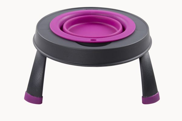 DEXAS Миска одинарна Сінгл Фідер на складній підставці-мала 360 мл (пурпурна.)