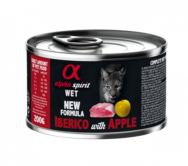 Альфа Спіріт Іберіан Порк виз Йеллов Еппл  Едалт Кет консерва д/котів 200г (x6)