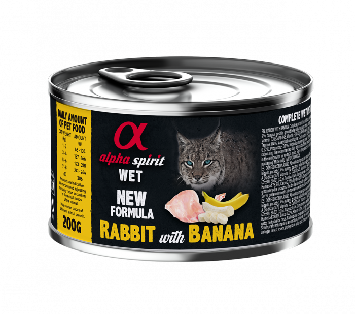 Альфа Спіріт Реббіт виз Банана Едалт Кет консерва д/котів 200г (x6)