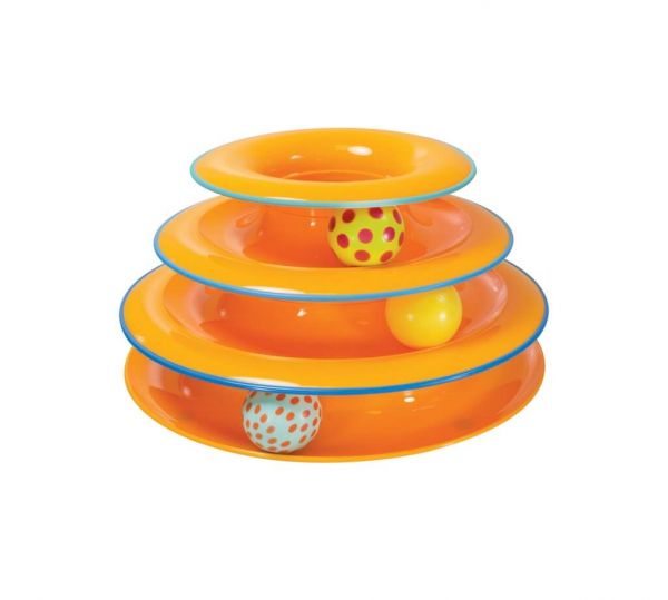 Іграшка д/котів Петстейджес Трек Вежа з м'ячиками оранж. арт.pt317